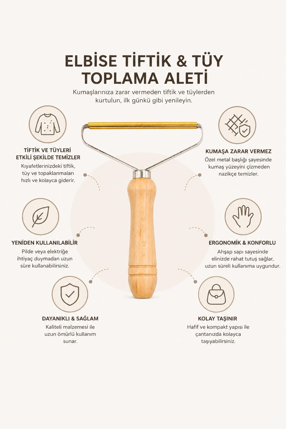 Tiftik Toplayıcı Metal Tüy Temizleyici Giysi Halı Koltuk Tüy Alma Aparatı Dayanıklı