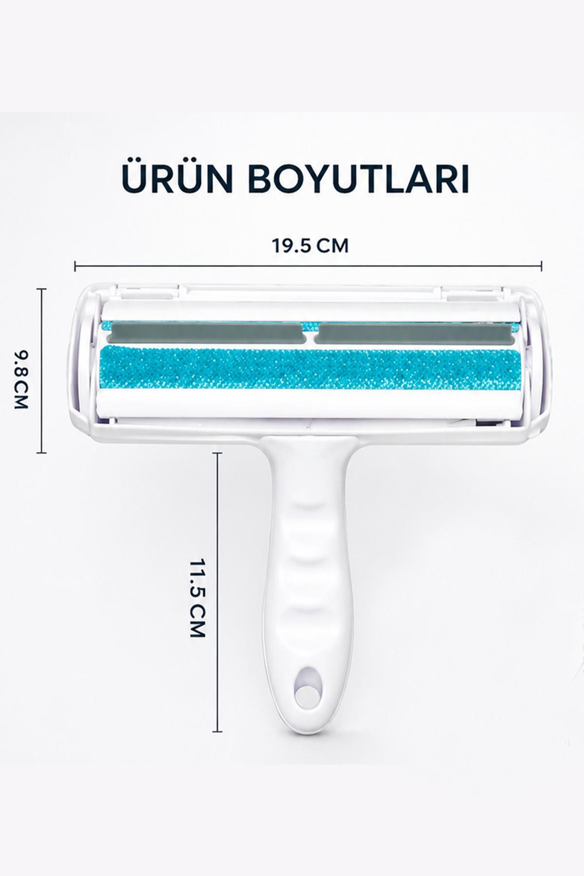 Tüy Toplayıcı Hazneli Gırgır Evcil Hayvan Tüy Temizleme Rulosu Kolay Temizlik Aparatı