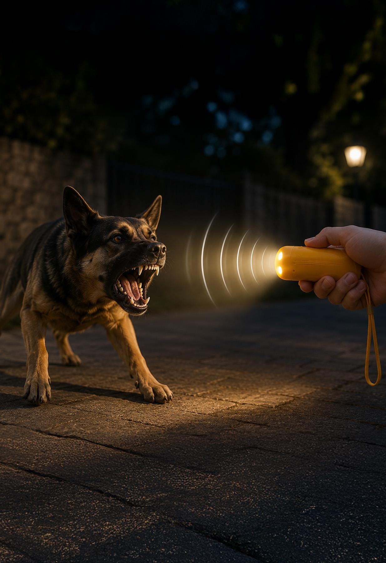 Ultrasonik Köpek Kovucu Eğitim Cihazı El Fenerli Taşınabilir Uzaklaştırıcı Cihaz