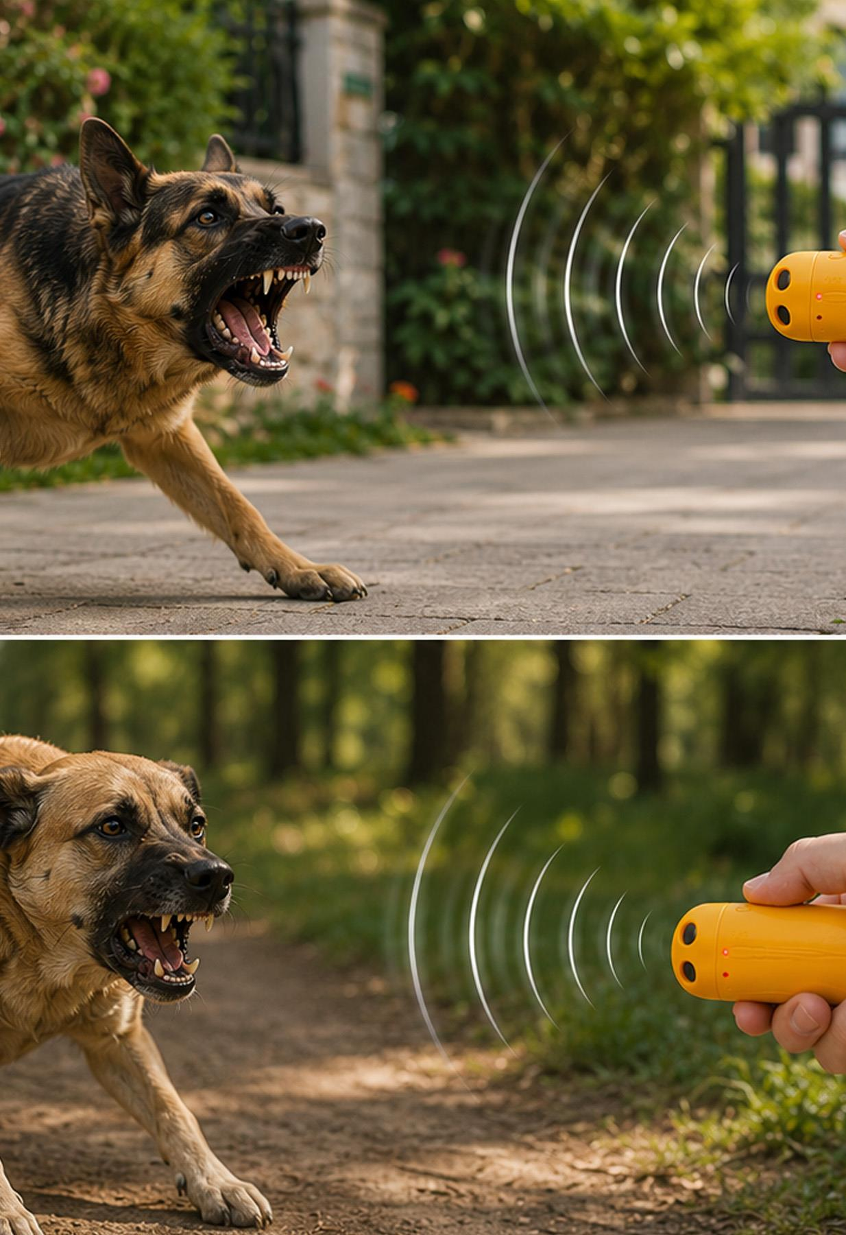 Ultrasonik Köpek Kovucu Eğitim Cihazı El Fenerli Taşınabilir Uzaklaştırıcı Cihaz