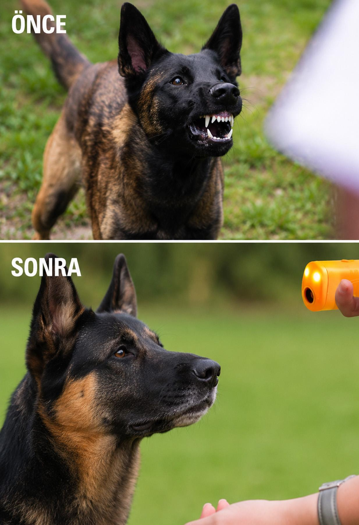 Ultrasonik Köpek Kovucu Eğitim Cihazı El Fenerli Taşınabilir Uzaklaştırıcı Cihaz