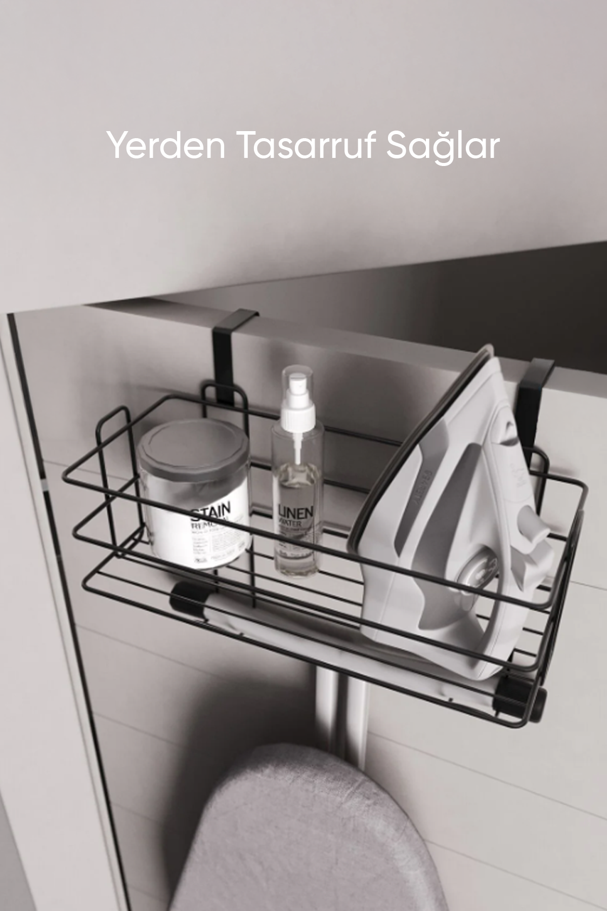 Ütü Masası Askısı Metal Gövdeli Dayanıklı Ütülük Raf Askı Aparatı Pratik Kullanım