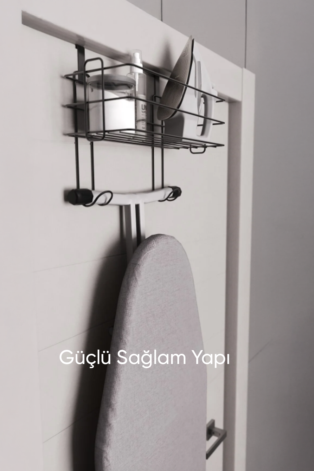Ütü Masası Askısı Metal Gövdeli Dayanıklı Ütülük Raf Askı Aparatı Pratik Kullanım