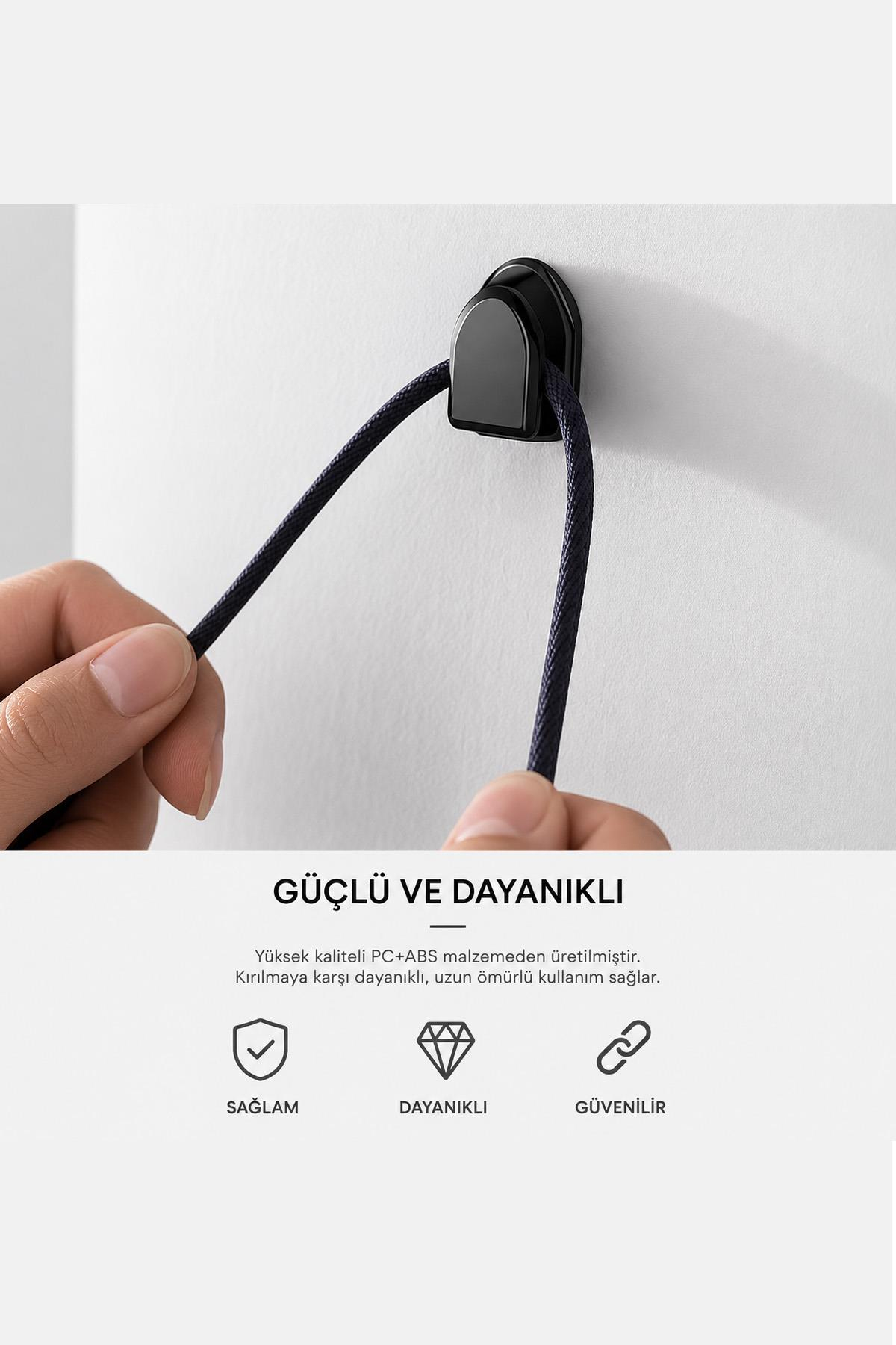 Yapışkanlı Askı Kanca 10lu Set Çok Amaçlı Araç Ev Motosiklet İçi Organizer Askısı