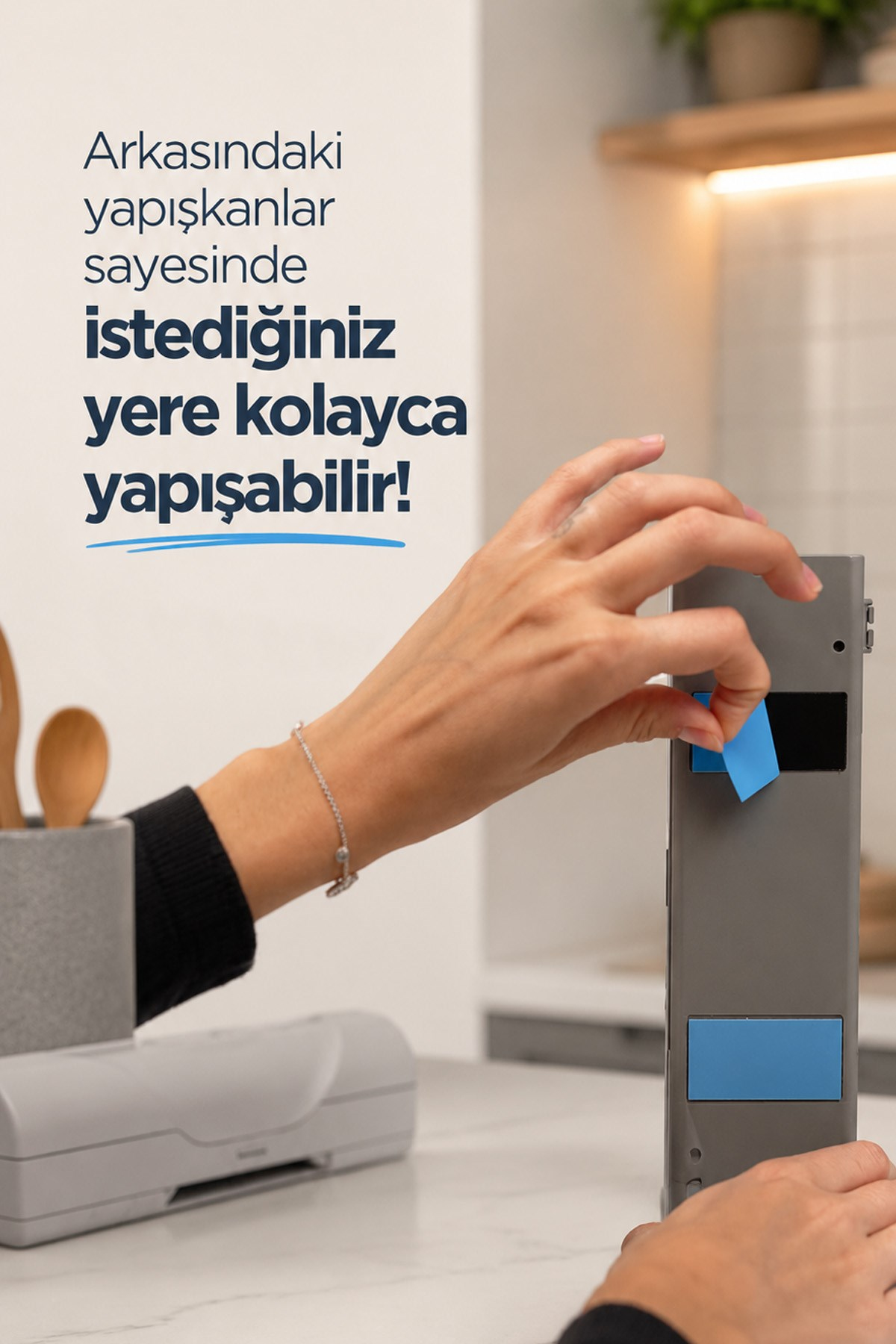 Yapışkanlı Çöp Poşeti Tutucu Portatif Çöp Poşeti Haznesi Mutfak Çöp Poşeti Askısı