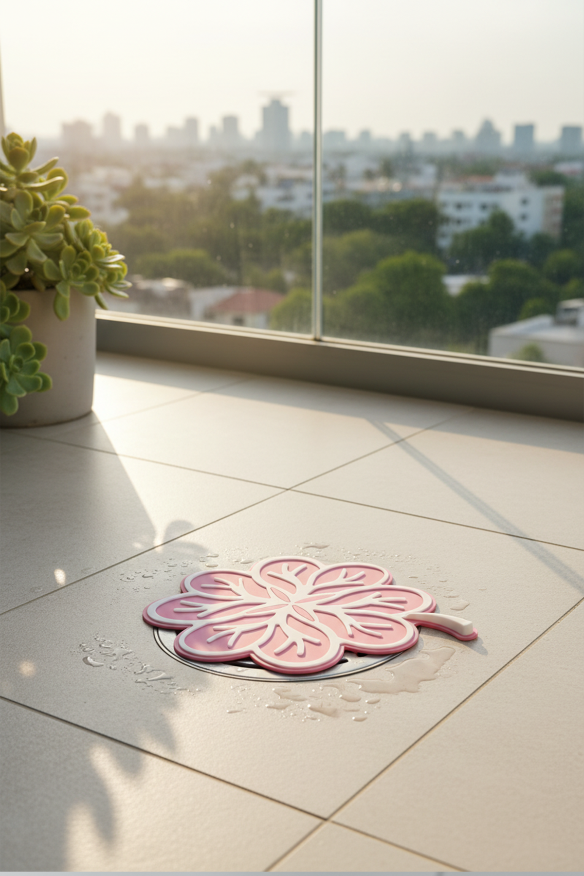 Yaprak Model Gider Koku Önleyici Silikon Mat – Banyo Mutfak Balkon Lavabo Gider Kapağı 16x16cm
