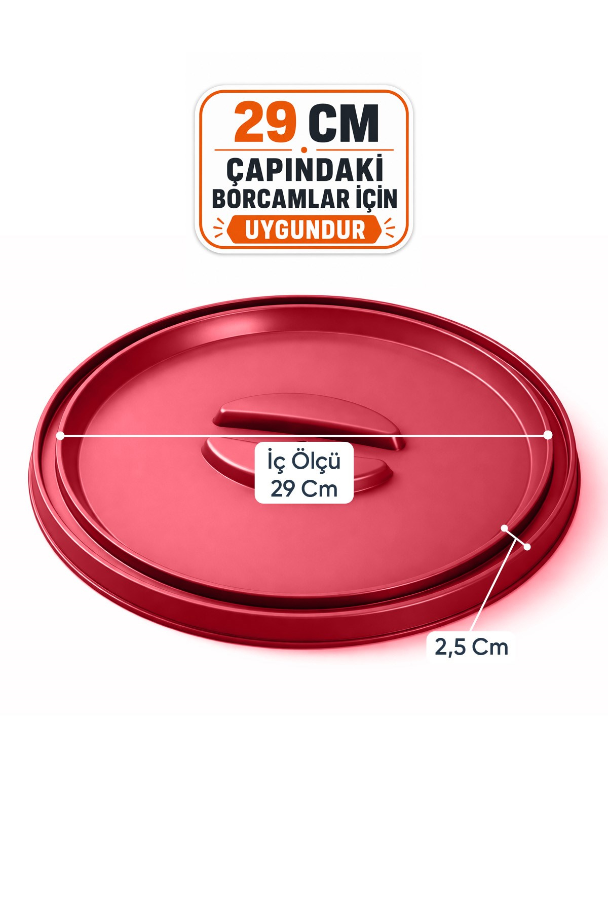 Yuvarlak Borcam Kapağı Sızdırmaz Plastik Malzeme ile Üretilmiş Esnek ve Dayanıklı Kapak Gıda Saklama ve Taşıma İçin Uygun Pratik Kullanımlı Yedek Kapak