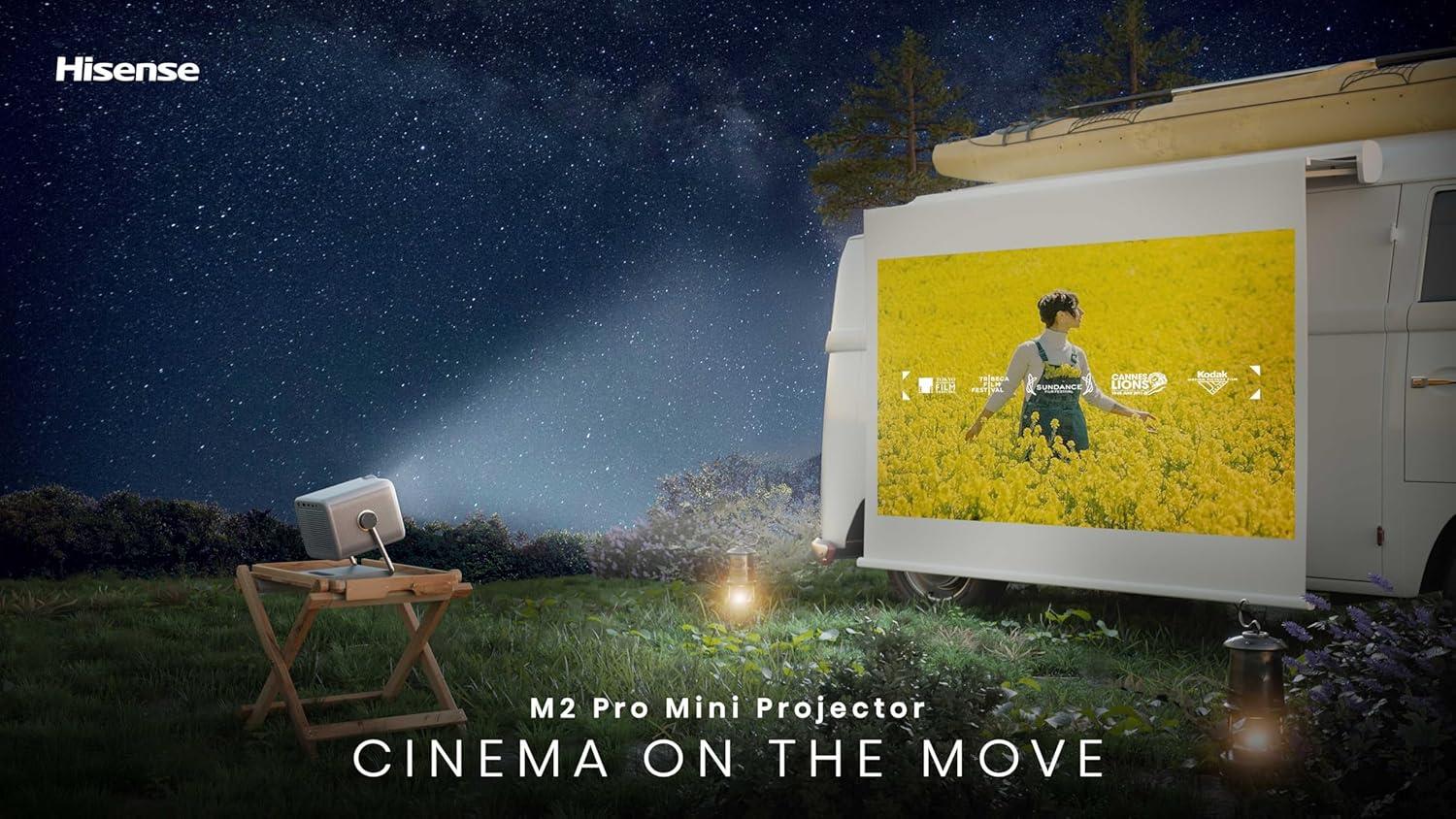 Hisense M2 Pro 4K UHD Triple Laser Smart Mini Projector (200