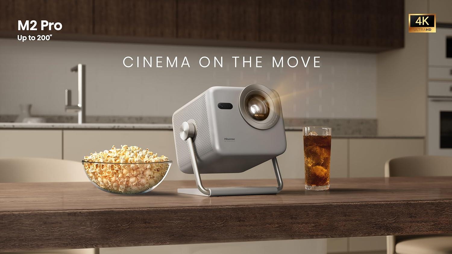 Hisense M2 Pro 4K UHD Triple Laser Smart Mini Projector (200