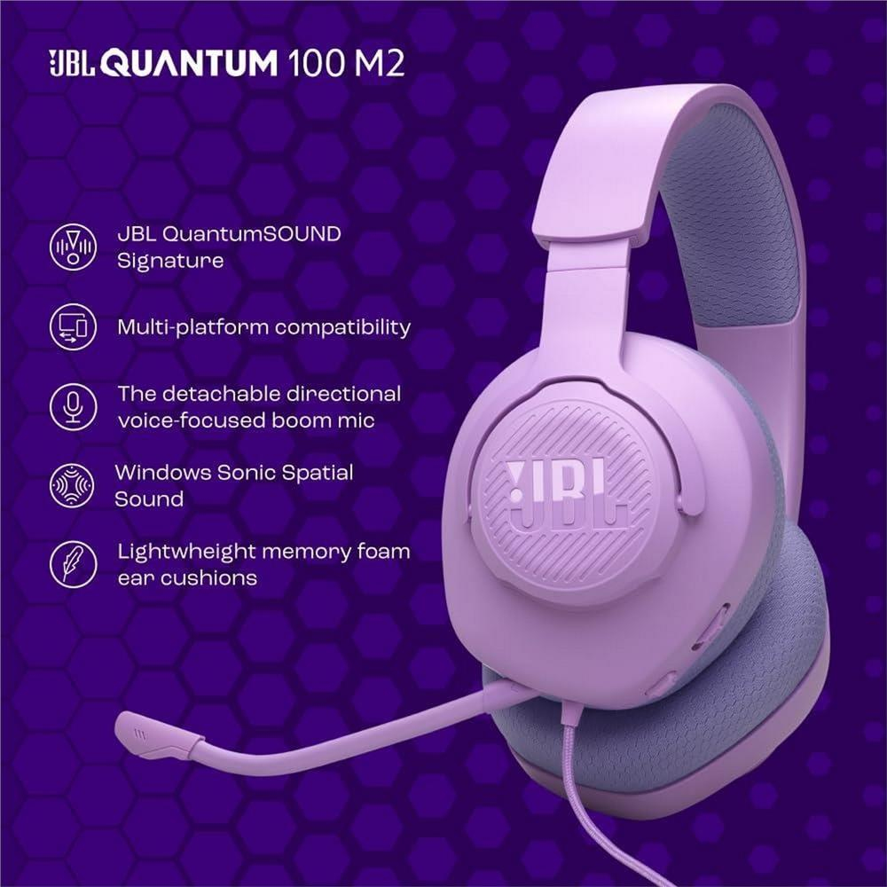JBL Quantum 100M2 Gaming Kulaklık Kablolu Mor