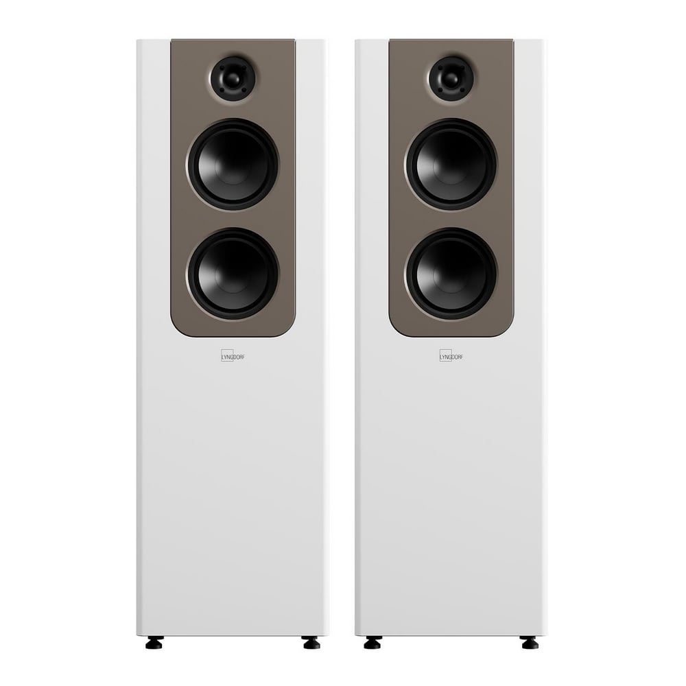 Lyngdorf FR-2 Tower/Kule Hoparlör Beyaz/Kahverengi Çift