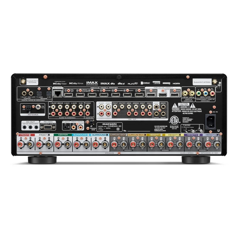 Marantz Cinema 40 9.4 Kanal Kanal 8K IMAX Dolby Atmos A/V Receiver Gümüş