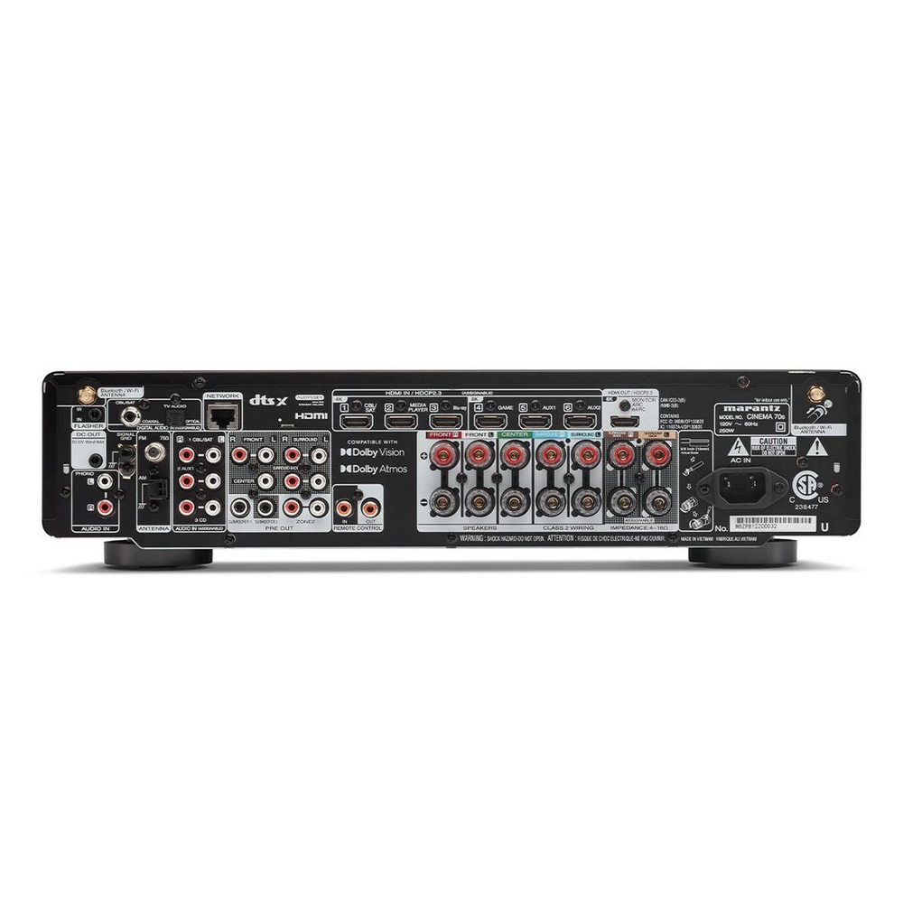 Marantz Cinema 70s Slimline 7.2 Kanal 8K Dolby Atmos A/V Receiver Siyah