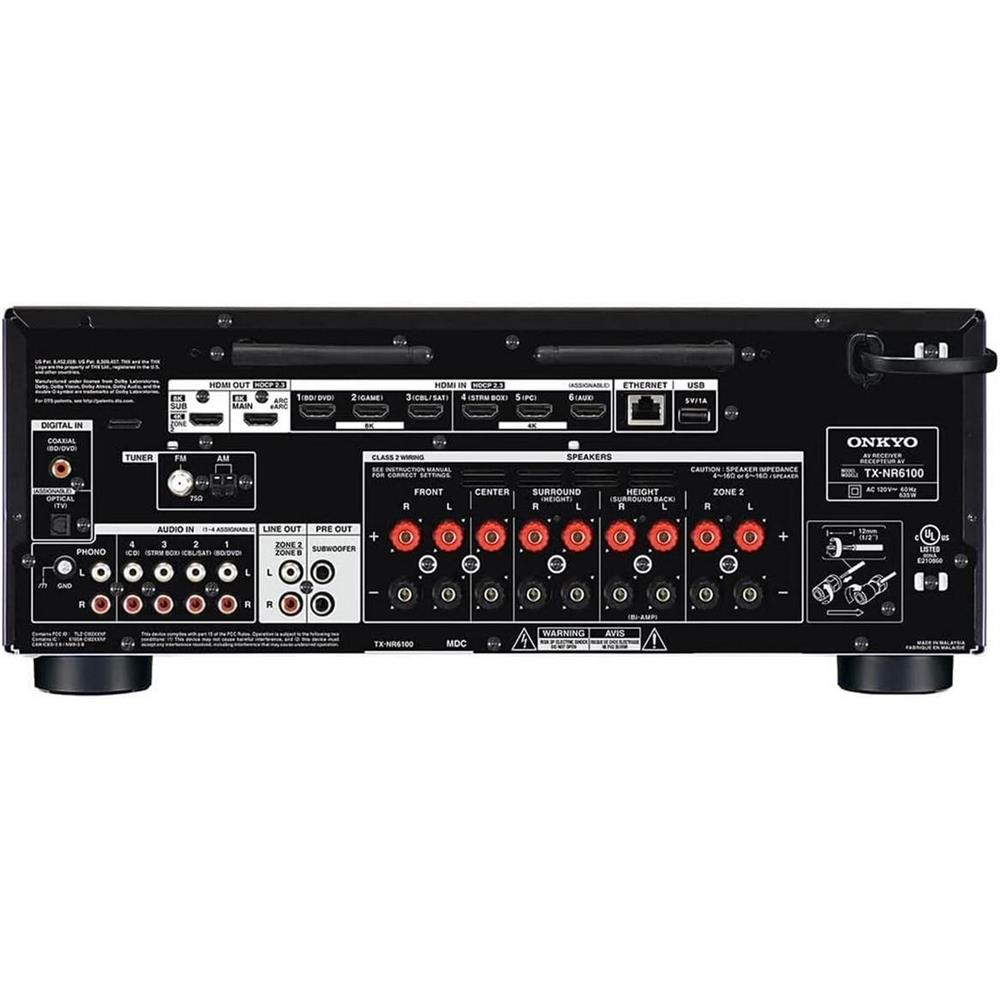 Onkyo TX-NR6100 M2 7.2 Kanal THX 8K A/V Surround Receiver