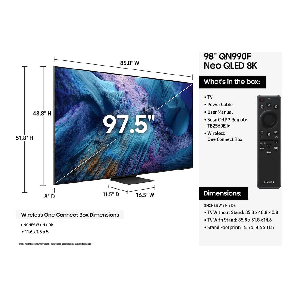 Samsung 98QN990F 8K Ultra HD 98'' 248 Ekran Uydu Alıcılı Smart Neo QLED TV