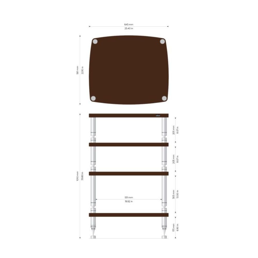 Solidsteel HF-4 Èlite Hi-Fi Stand Macassar Mağaza Teşhiri