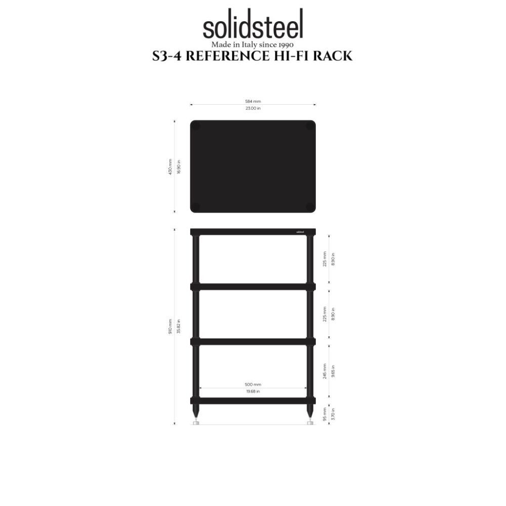 Solidsteel S3-4 Hi-Fi Stand Ceviz