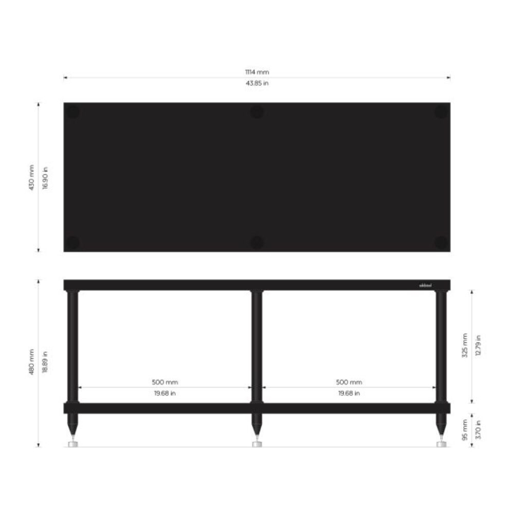 Solidsteel S4-2 Hi-Fi Stand Siyah