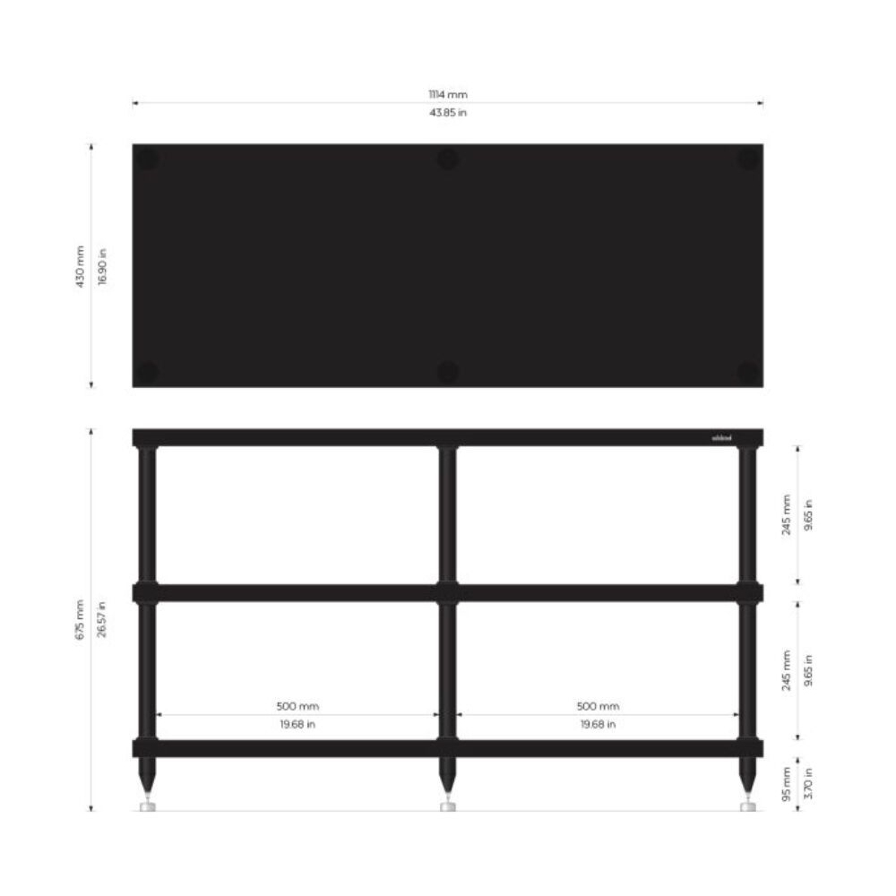 Solidsteel S4-3 Hi-Fi Stand Siyah
