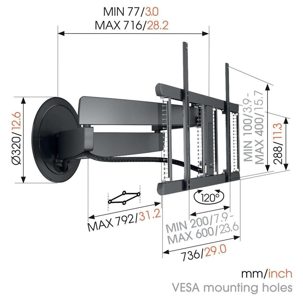 Vogel's TVM 7675 ForwardM 40''-77''Motorlu Askı Aparatı