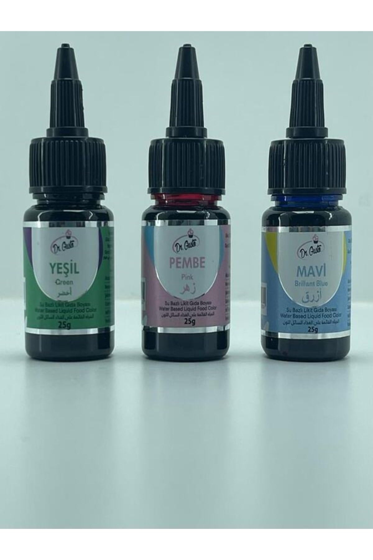 Dr. Gusto25 ml Gıda Boyası Yeşil Pembe Mavi