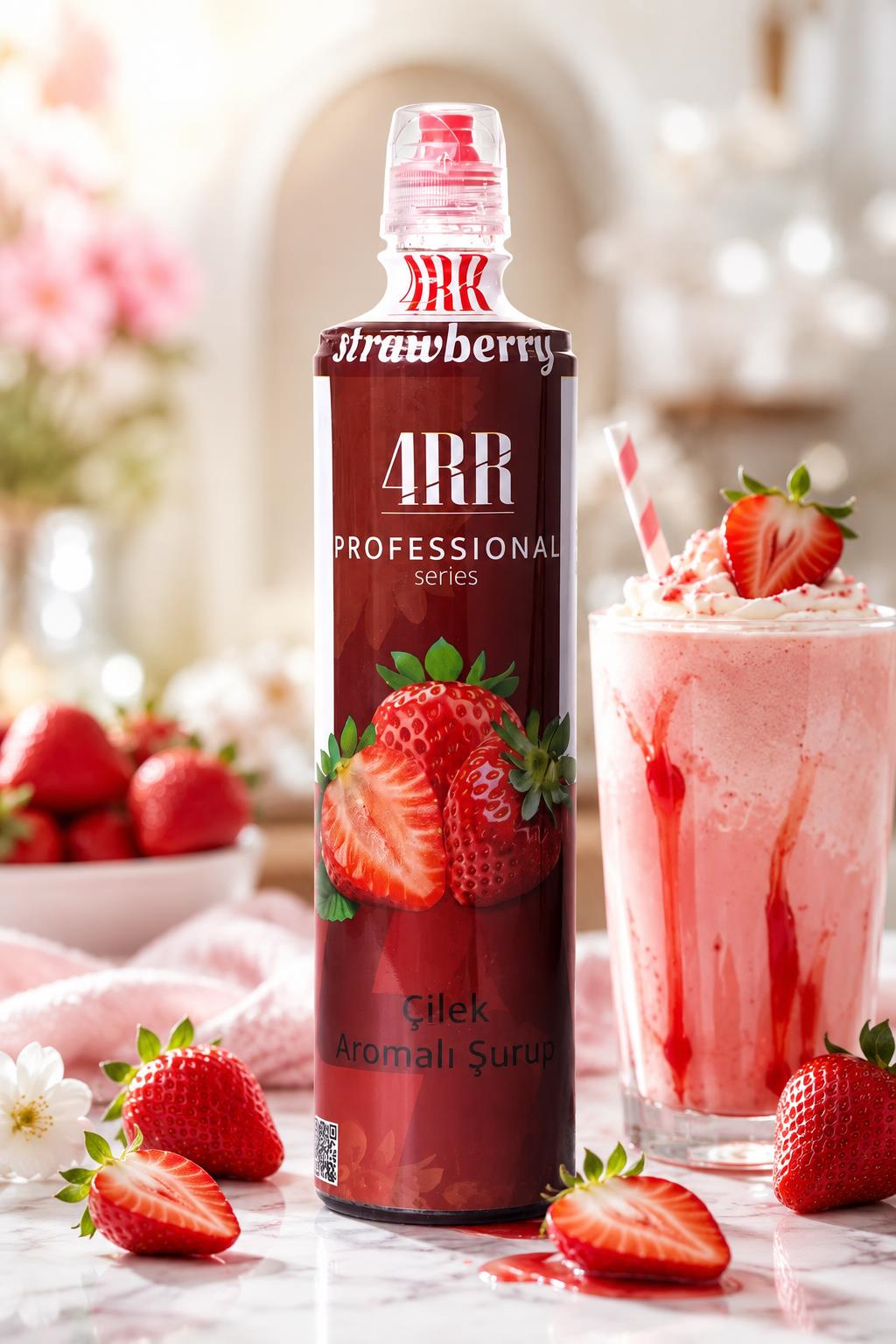 4RR4RR Çilek Aromalı Şurup 750 ml