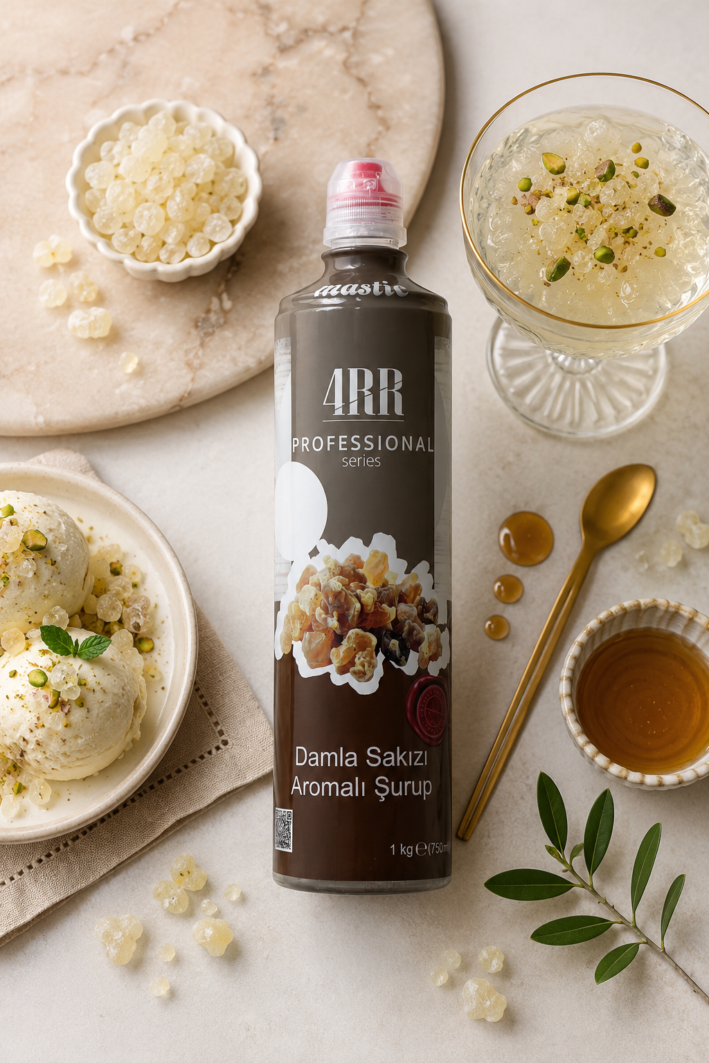 4RR4RR Damla Sakız Aromalı Şurup 750 ml 1 x 6 adet