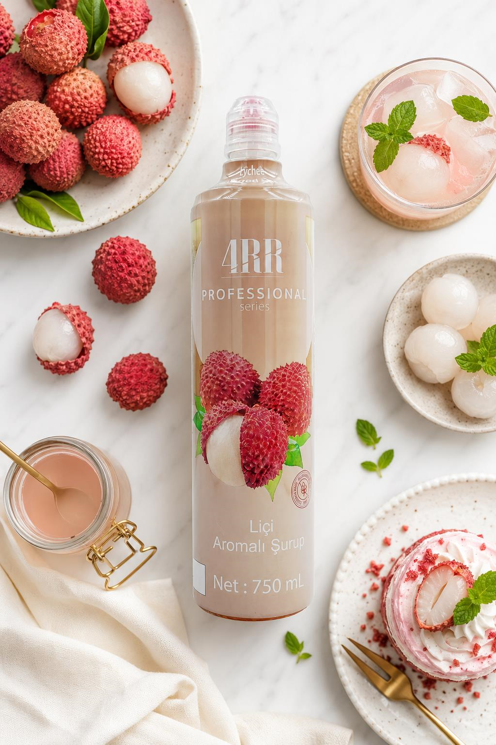 4RR4RR Liçi Aromalı Şurup 750 ml
