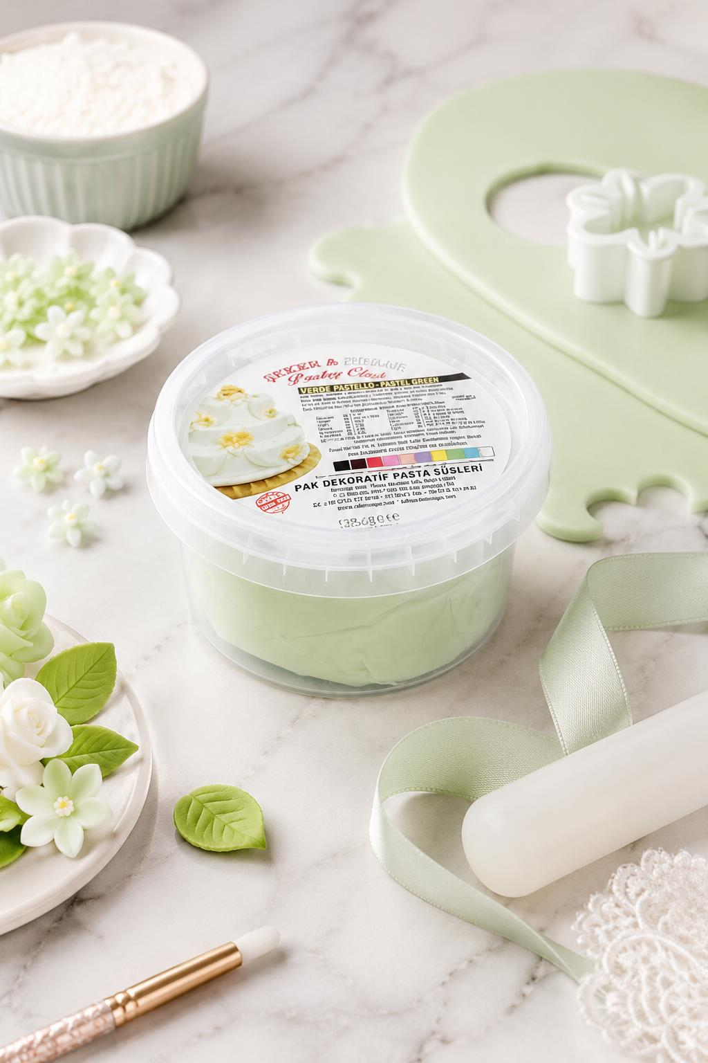 Şeker & SugarAçık Yeşil Şeker Hamuru 200 gr