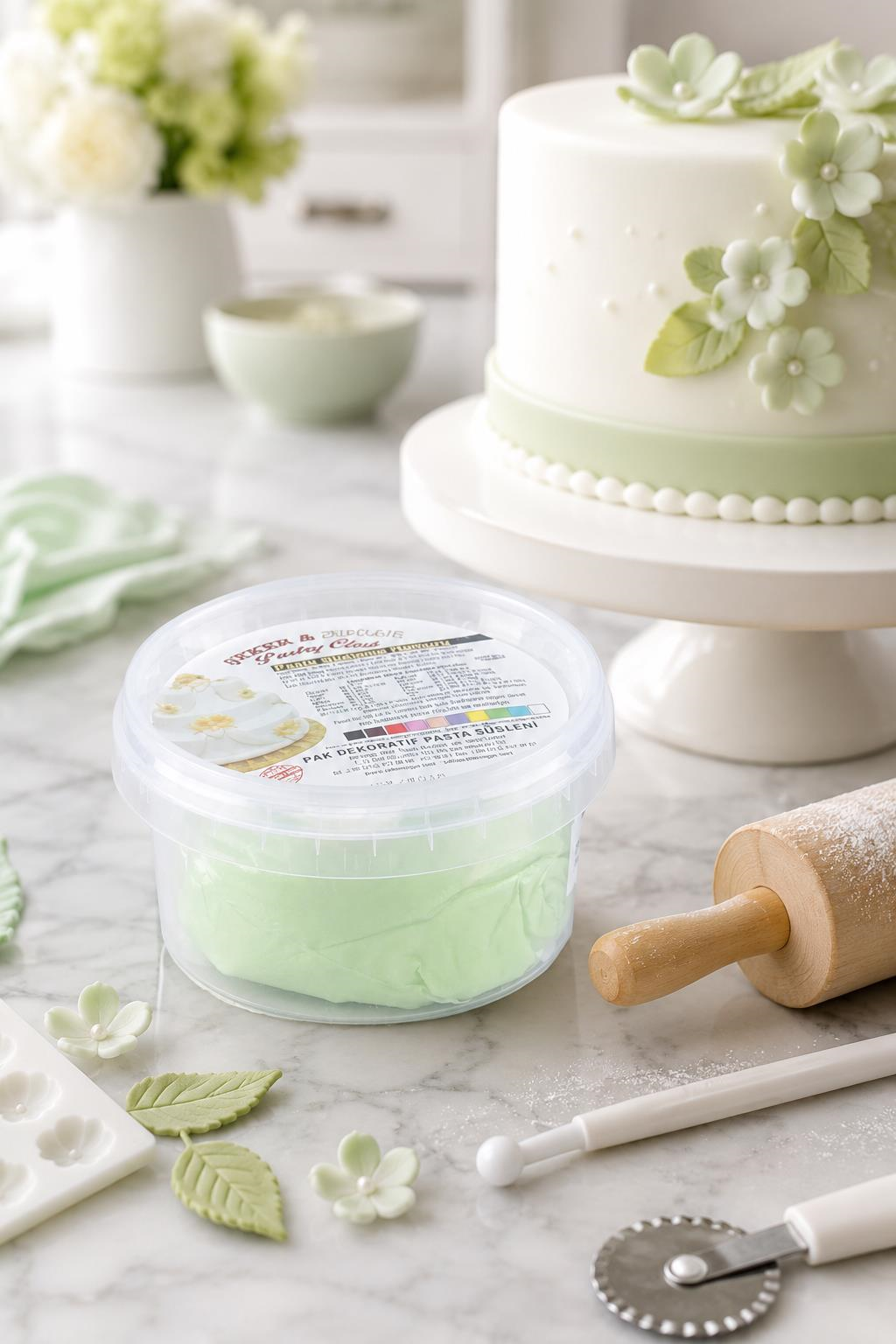 Şeker & SugarAçık Yeşil Şeker Hamuru 200 gr