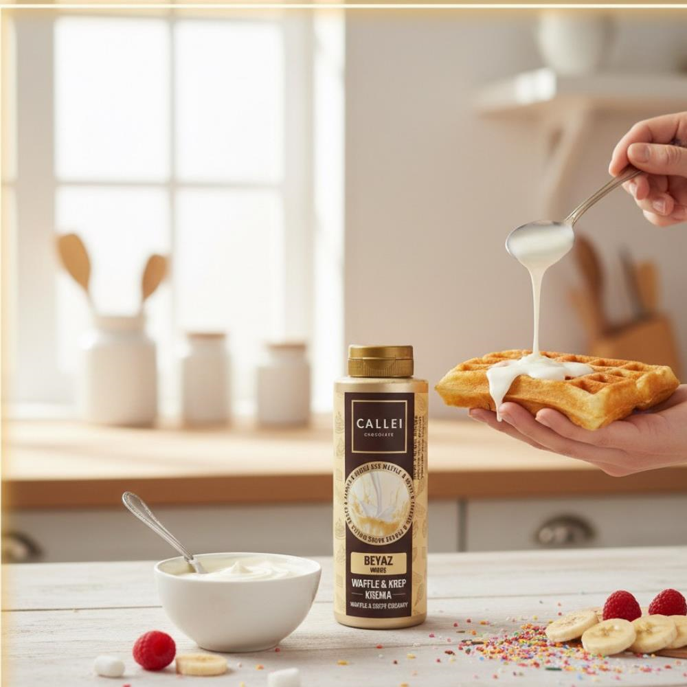 Beyaz Waffle & Pancake & Tatlı Sosu 300 Gr