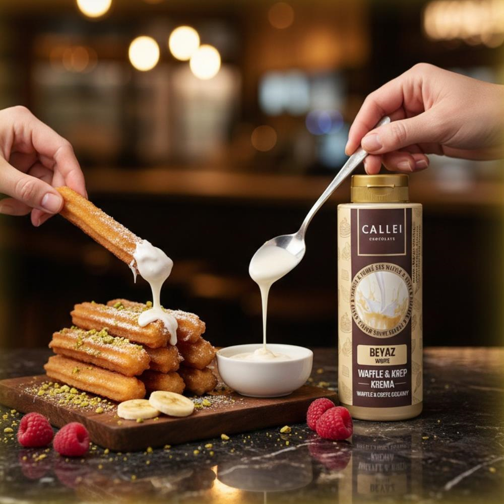 Beyaz Waffle & Pancake & Tatlı Sosu 300 Gr