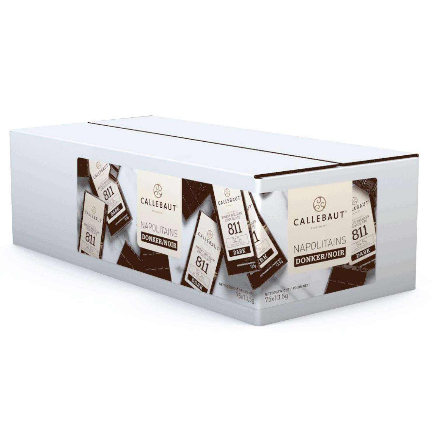Callebaut Bitter Çikolata Napoliten 1 Kg (75 Adet) Belçika Çikolatası Tekli Sunumluk Mini Bitter Çikolata