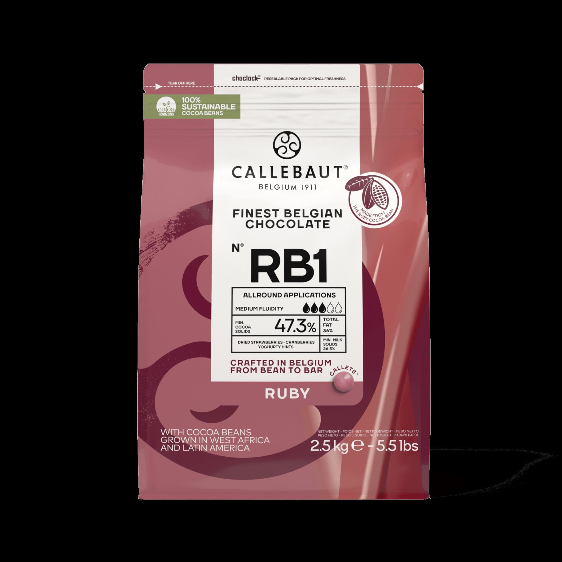 Callebaut Ruby Drop Çikolata 2,5 Kg