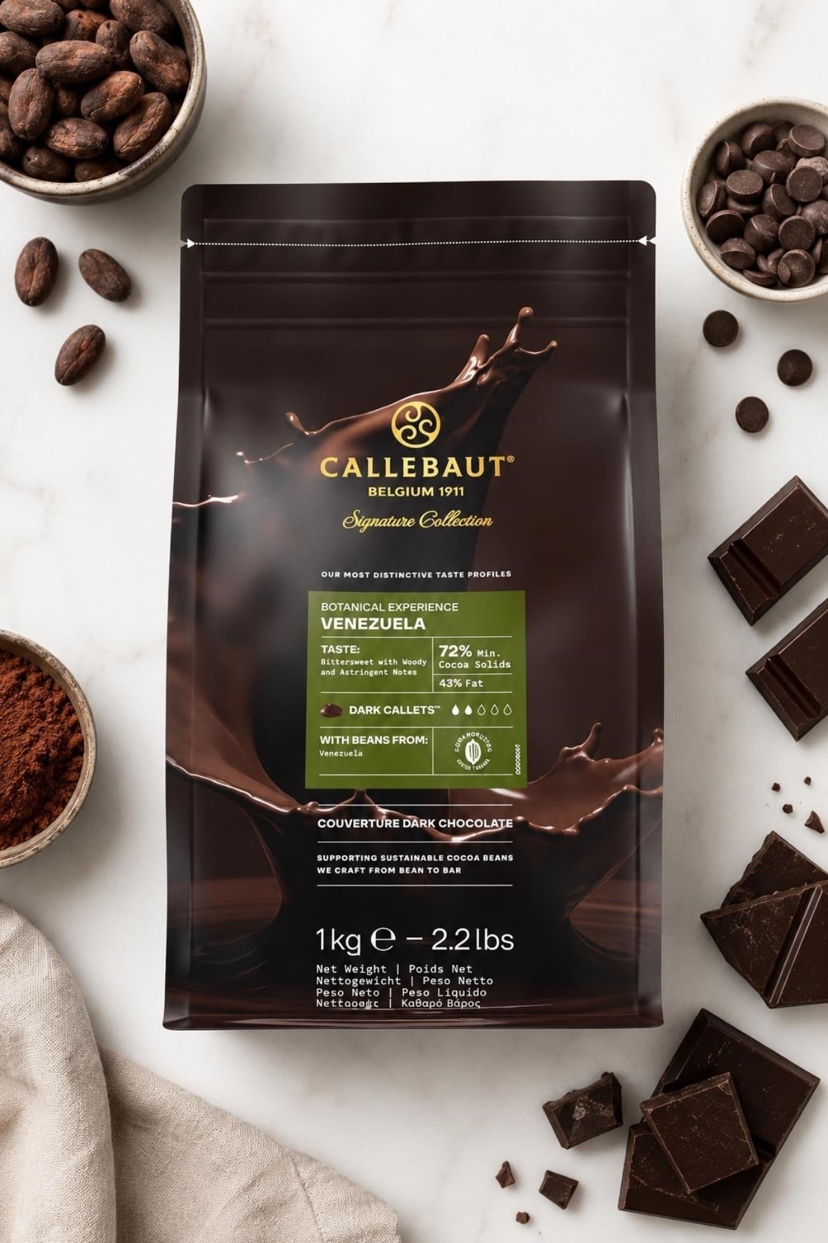 Callebaut Signature Collection Venezuela Bitter Çikolata 1 Kg
