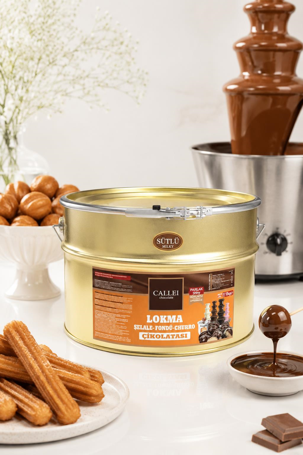 CalleiCallei Sütlü Şelale Fondü Churro Çikolatası 10 Kg