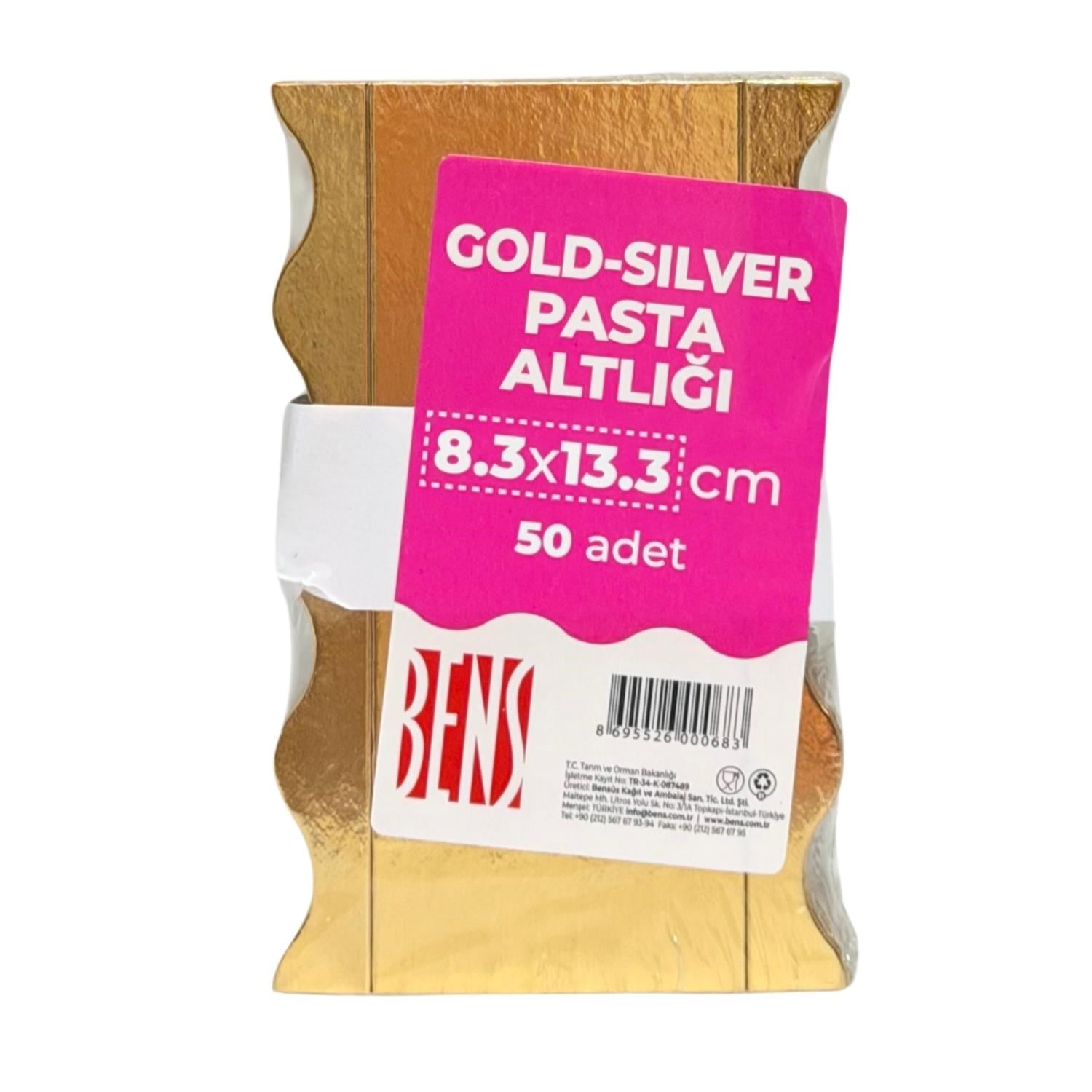 Çift Renkli Malaga Pasta Altlığı 50 Adet Dekoratif Pasta Sunum Kartonu