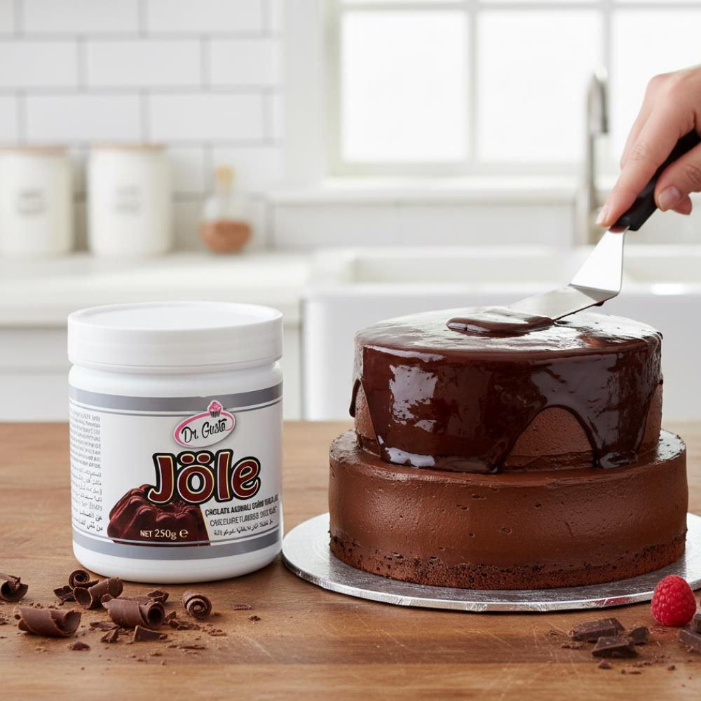 Çikolatalı Jöle 250 g – Pasta, Tatlı ve Cheesecake Üzeri Parlak Kıvamlı Kaplama