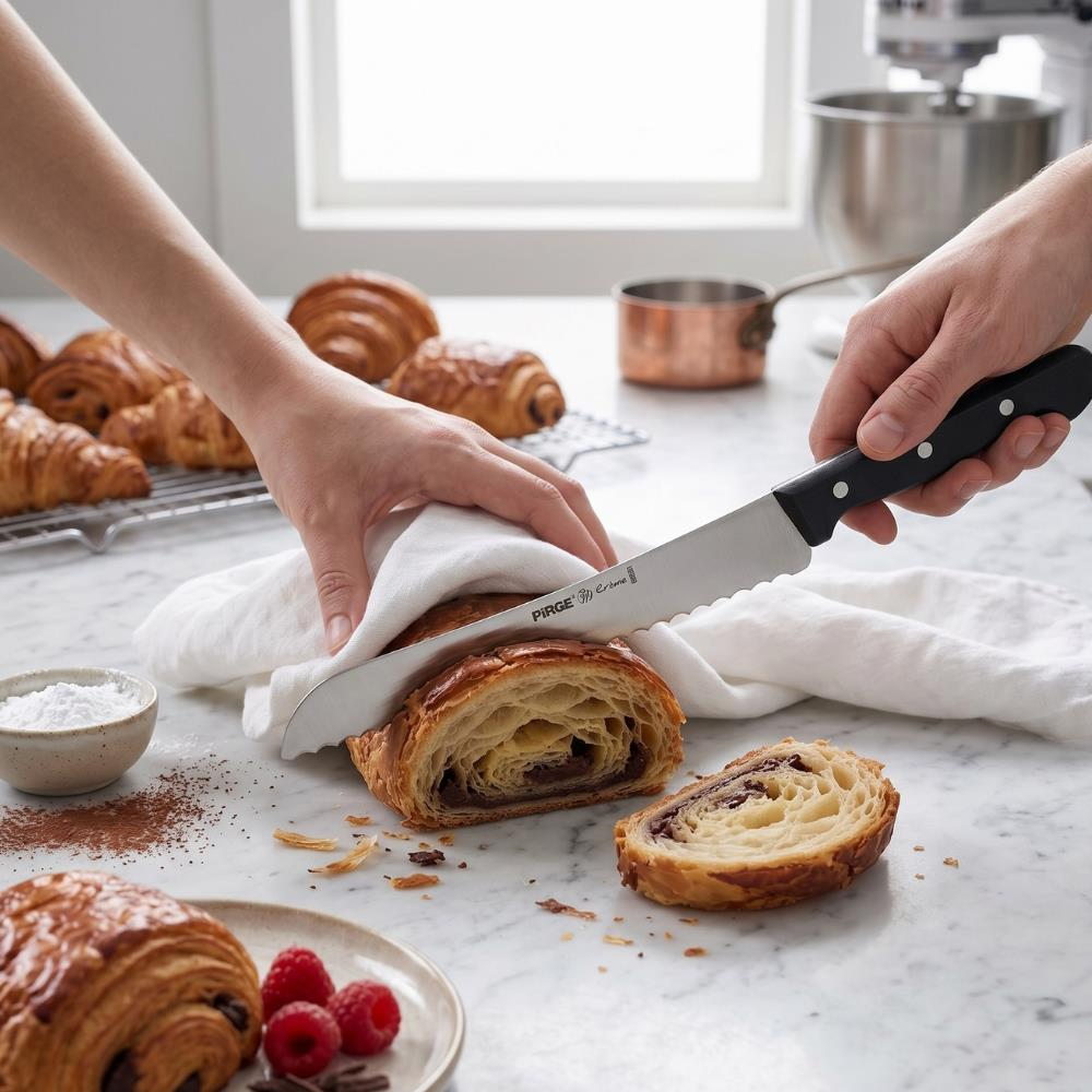 CREME EKMEK BIÇAĞI DİŞLİ 21 CM SİYAH