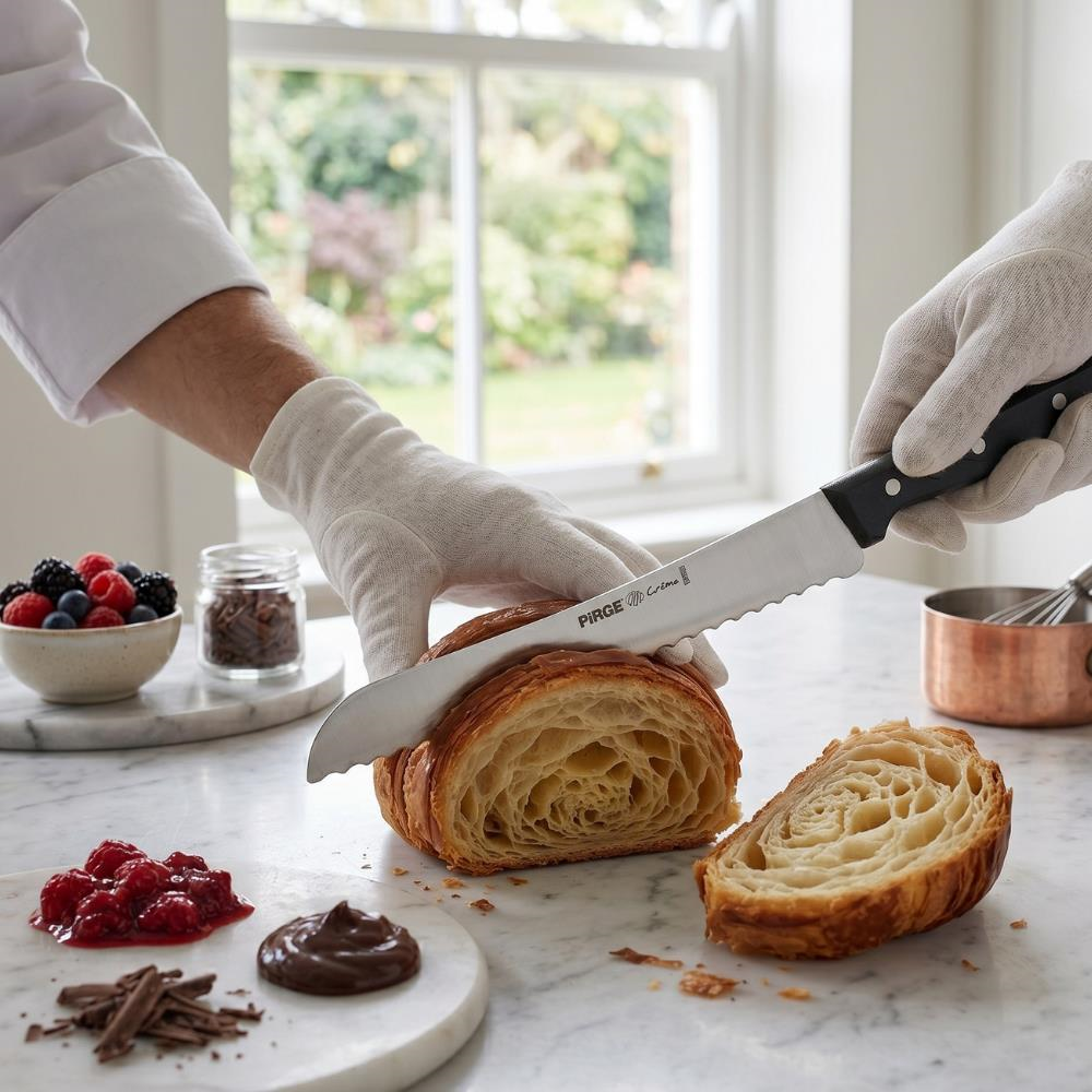 CREME EKMEK BIÇAĞI DİŞLİ 21 CM SİYAH