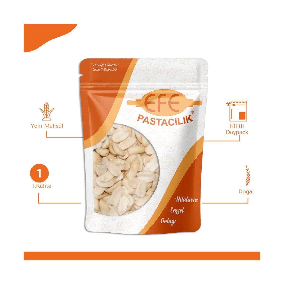 Efe PastacılıkDoğal Yer Fıstığı İçi – Katkısız & Kavrulmamış 2 kg