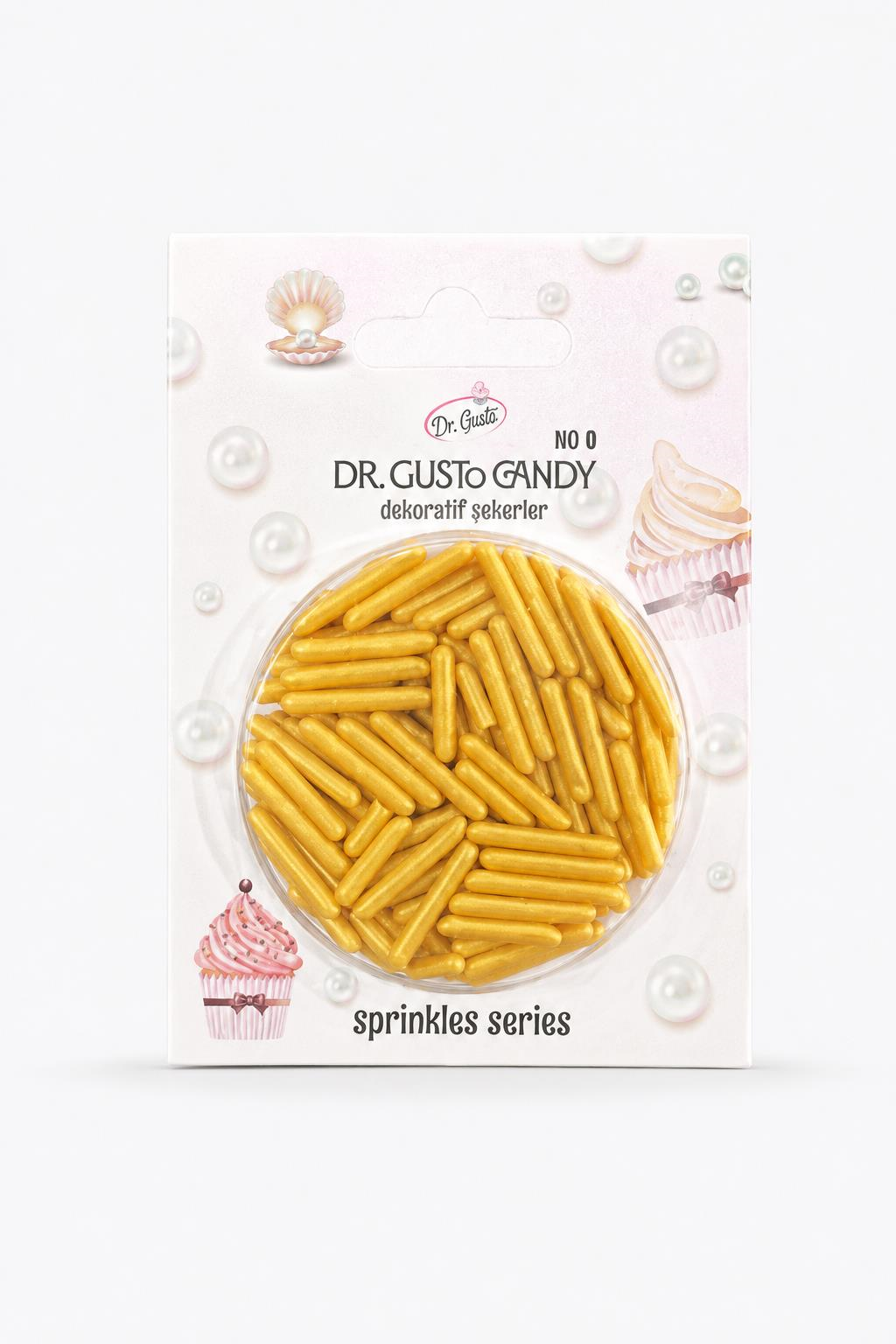 Dr. GustoDr. Gusto Spagetti Şekilli Altın Pasta Süsleme Şekeri