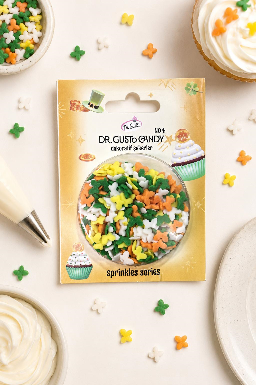 Dr. GustoDr. Gusto Karışık Renkli Kelebek Pasta Süsleme Şekeri