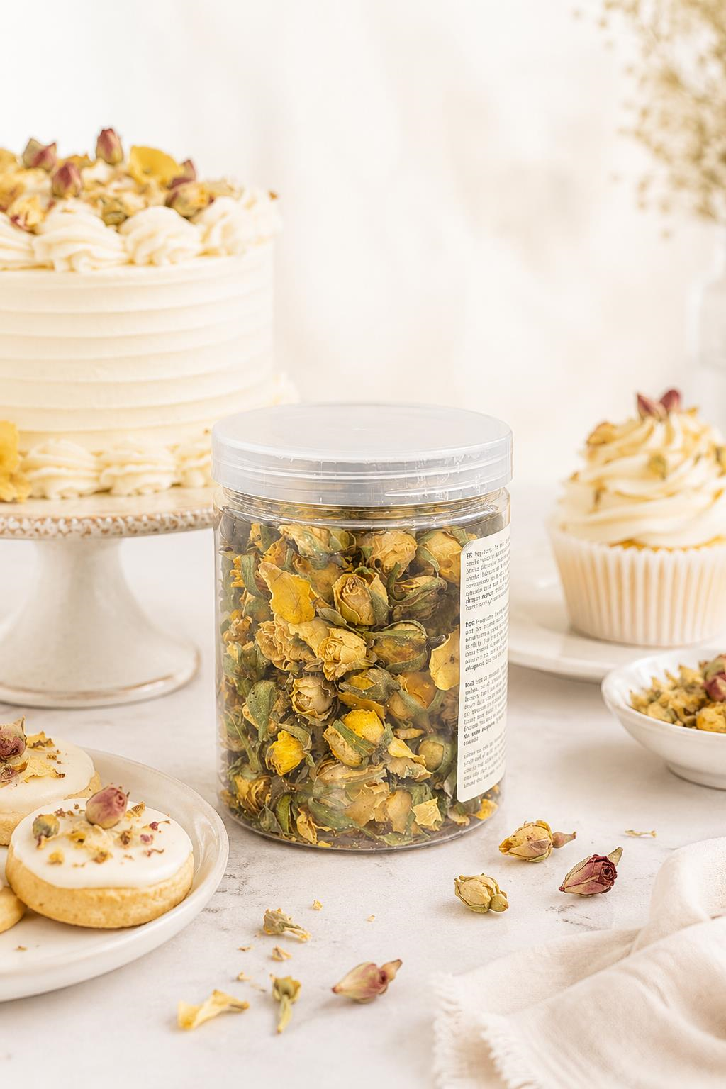 Dr. GustoDr. Gusto No:3 Sarı Gerçek Yenilebilir Kurutulmuş Gül 30 Gr