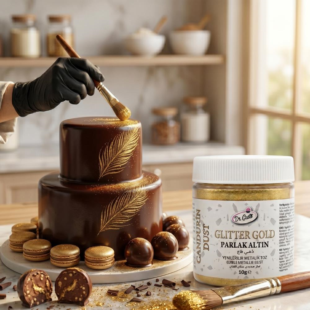 DR.GUSTO METALİK TOZ 10 GR GLITTER ALTIN