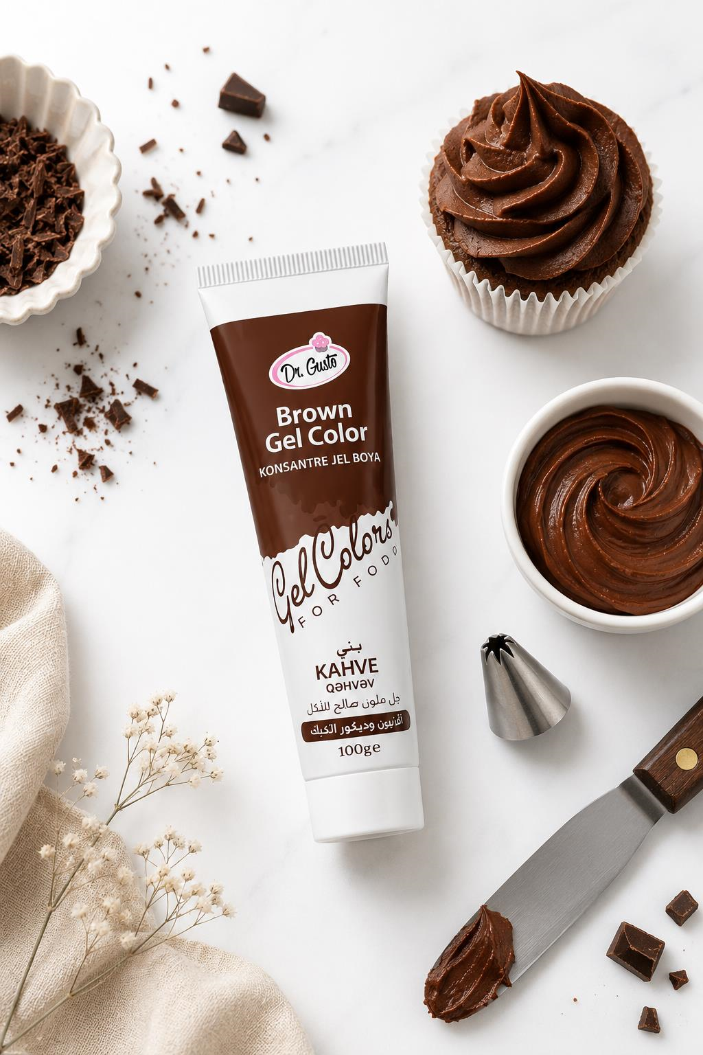 Dr. GustoDr. Gusto Kahverengi Jel Gıda Boyası 100 Gr
