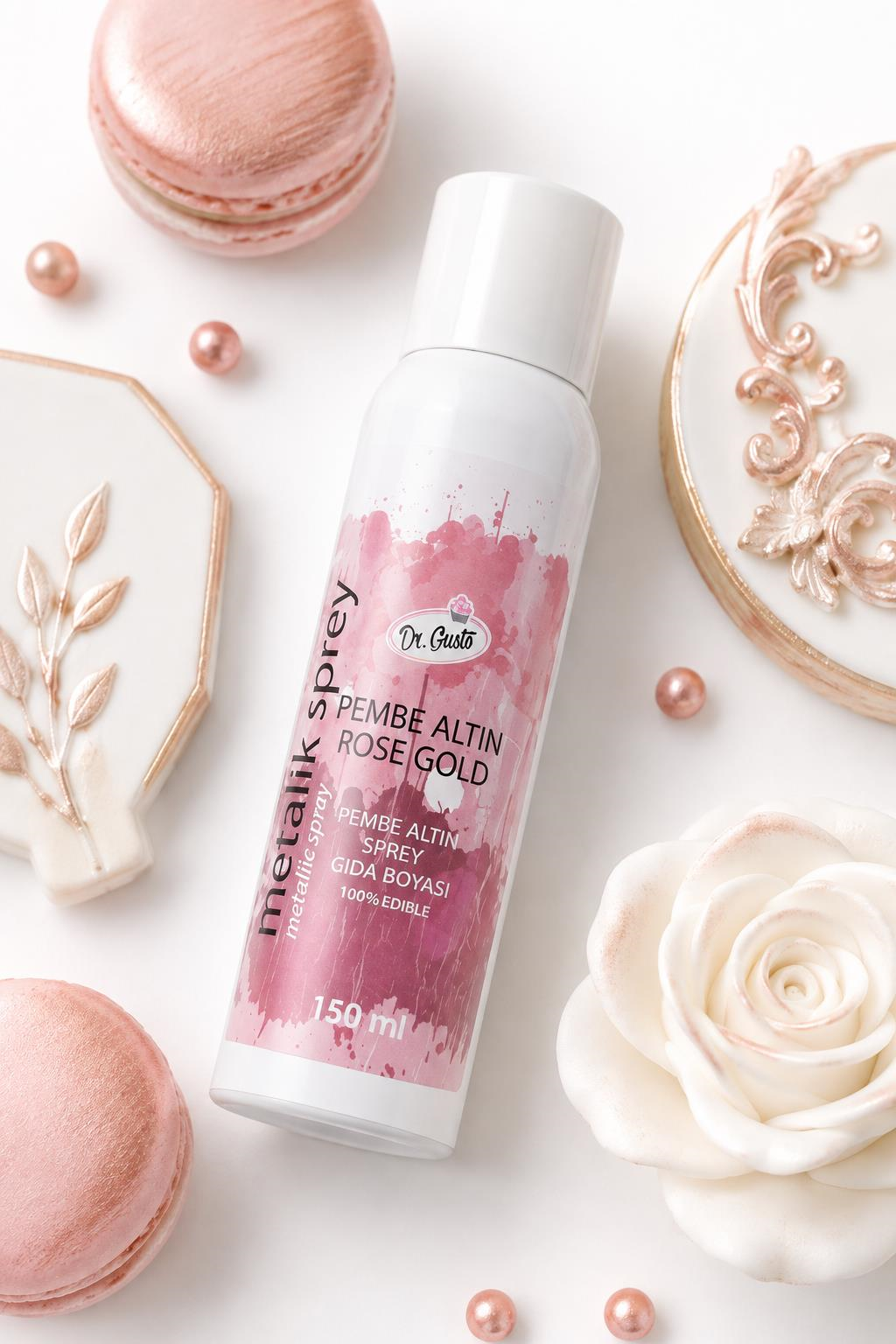 Dr. GustoDr. Gusto Rose Gold Sprey Gıda Boyası 150 ml
