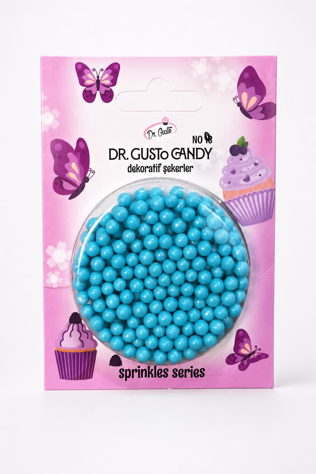 Dr. GustoDr. Gusto 4 mm Bebe Mavi Boncuk Pasta Süsleme Şekeri
