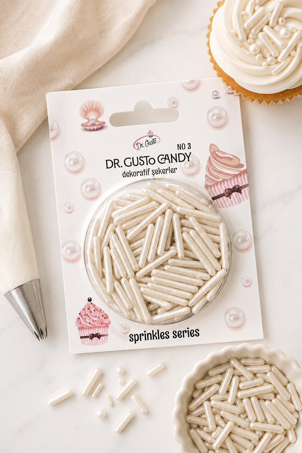 Dr. GustoDr. Gusto Sedef Spagetti Çubuk Pasta Süsleme Şekeri