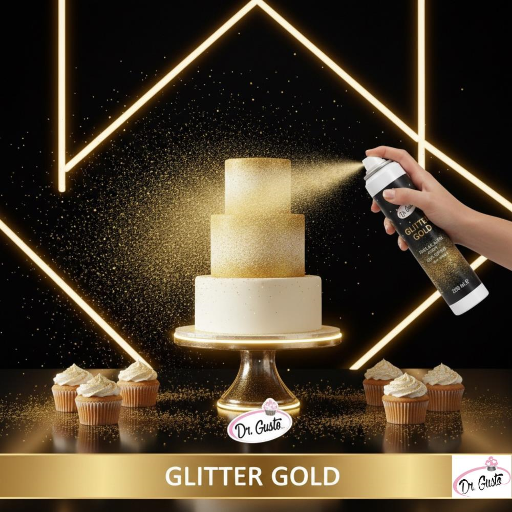 DR.GUSTO 250 ML SPREY BOYA GLITTER ALTIN